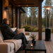 Fornorth Fungo Riscaldante Stand Patio 13kW alimentato a gas, nero