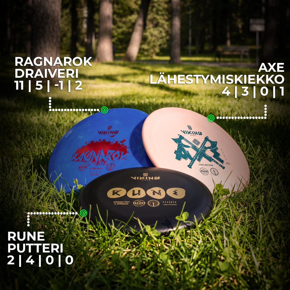 
              Viking Discs frisbeegolf kiekkosetti