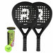 React Padel Set, 2 Schläger + padelbälle