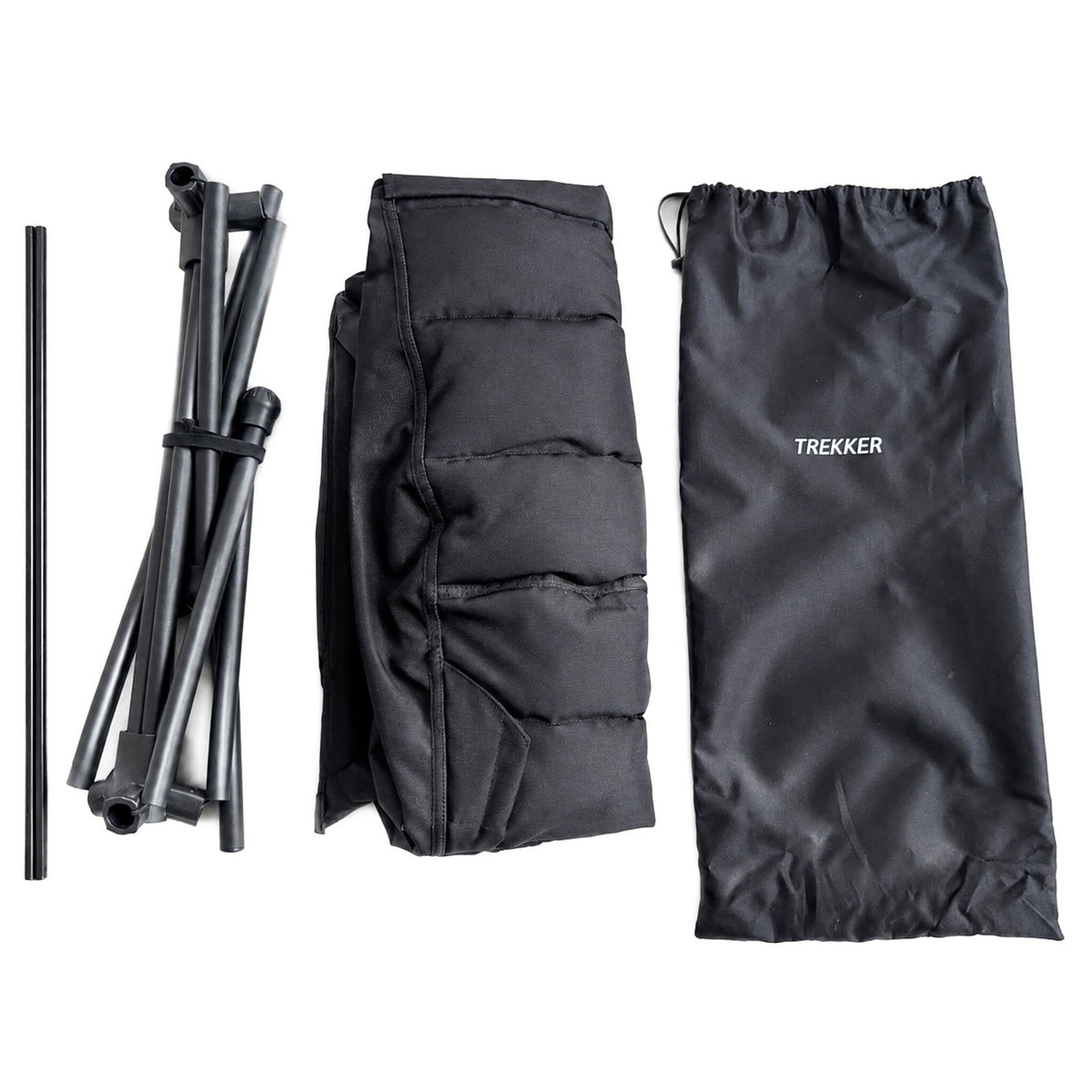 
              Trekker Kampeerstoel Premium, zwart - max 150kg