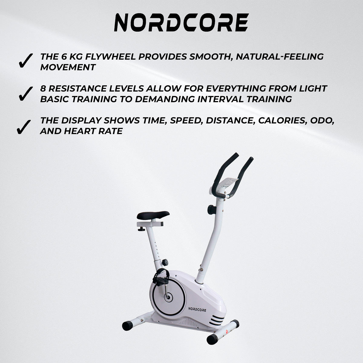 
              Nordcore Motionscykel 600 Hvid