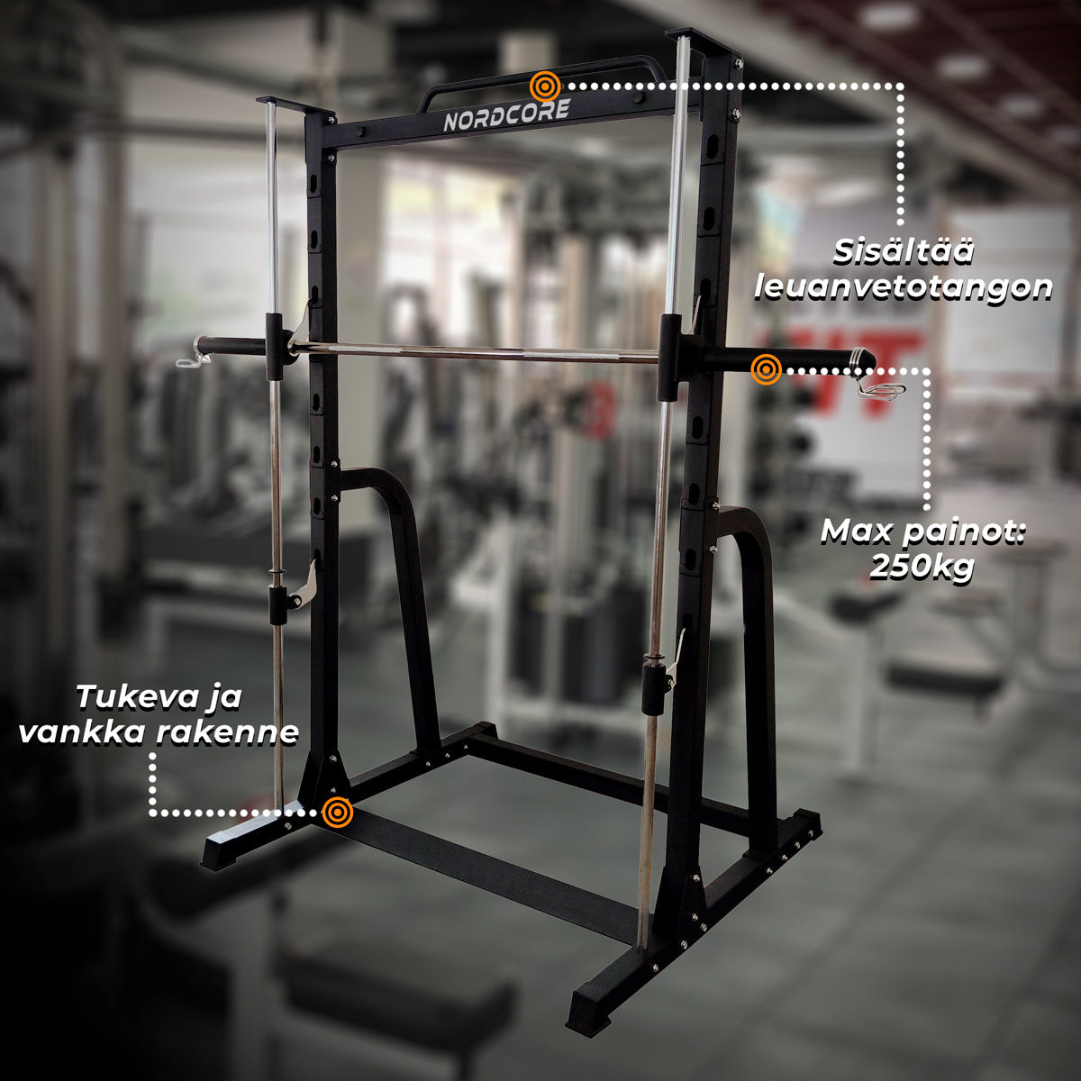 
              Nordcore Smith laite half rack Core Kyykkyteline