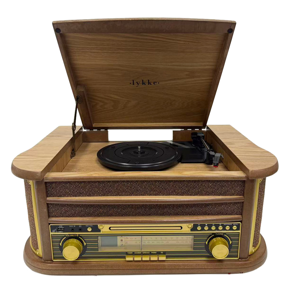 
              Lykke Plattenspieler Schallplattenspieler Retro AM/FM Bluetooth