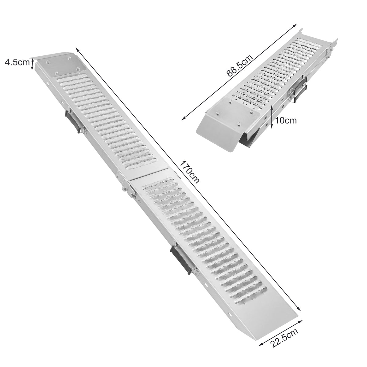 Fornorth Rampa per Auto Pieghevole 2pz 89x26x11cm 200kg