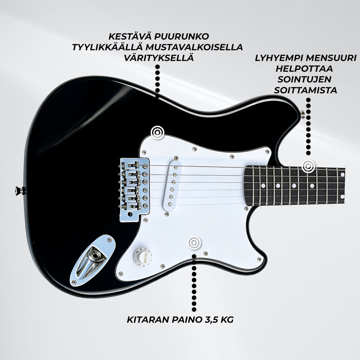 
              Lykke Sähkökitarasetti Melody, koko 3/4, 36", 5 W vahvistin