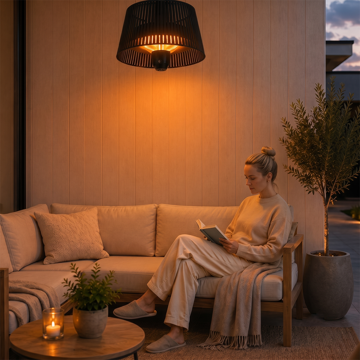 
              Fornorth Patio Heater for Ceiling with Light, Remote