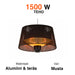 Fornorth Patio Heater for Ceiling with Light, Remote