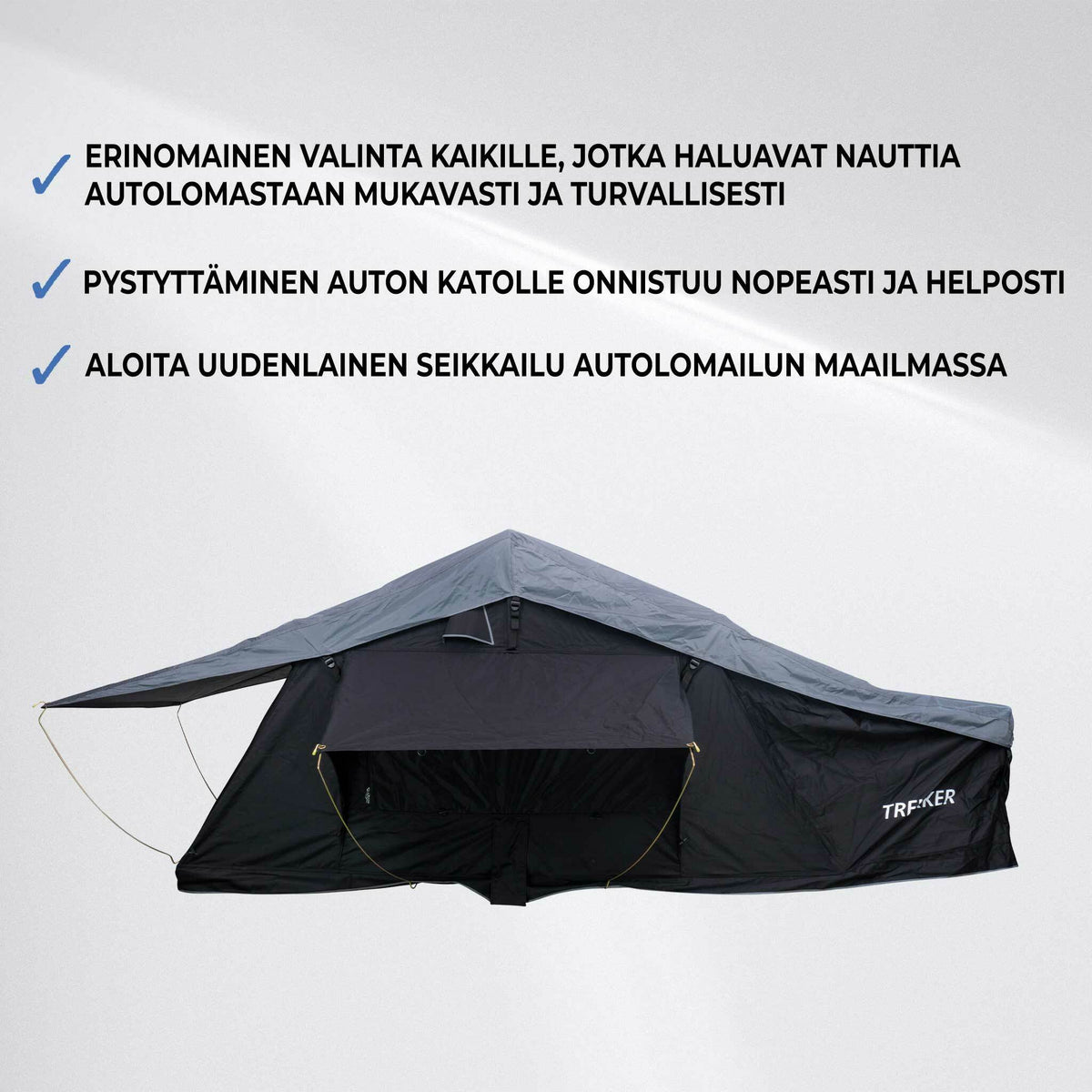 
              Trekker Kattoteltta Cabin L, Musta