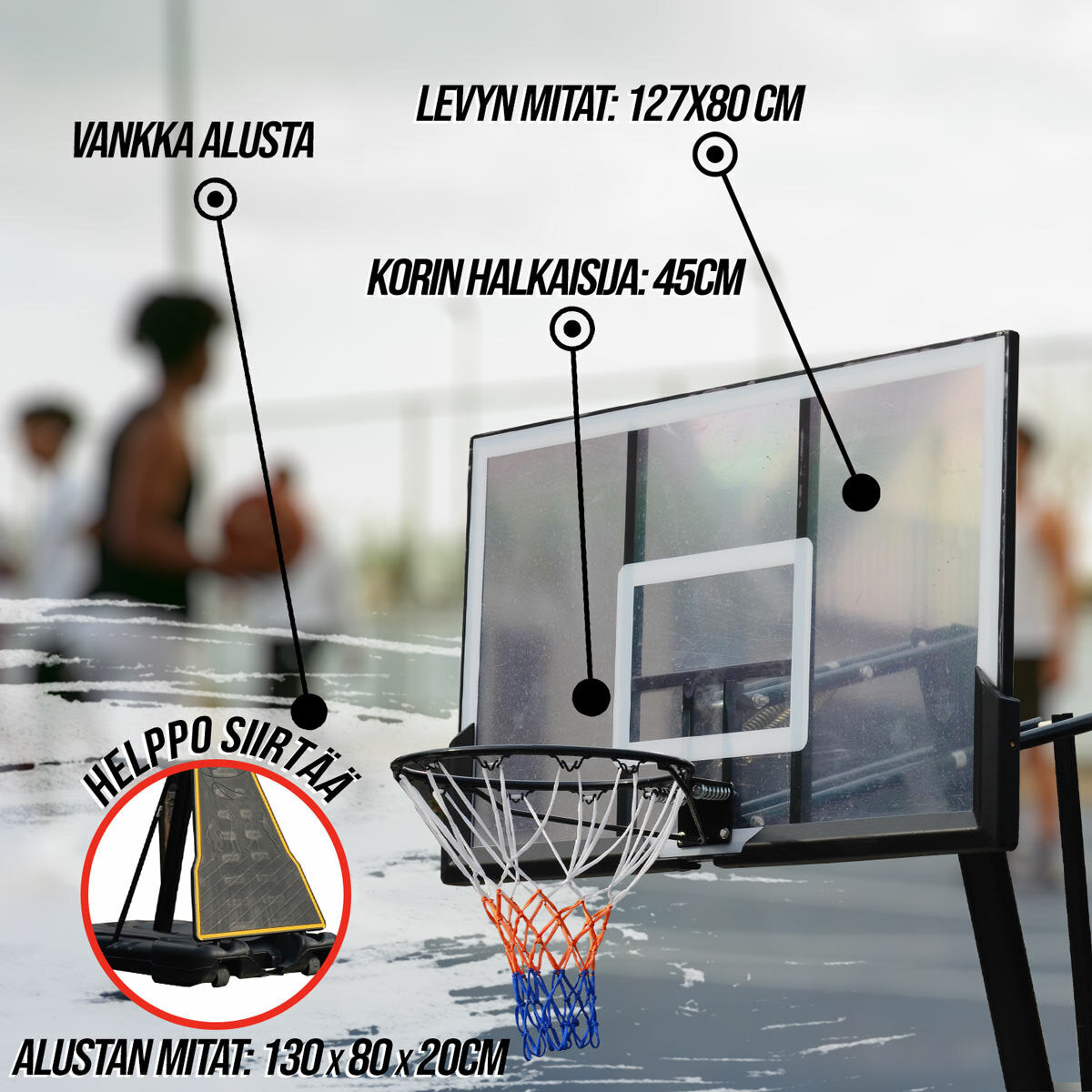 
              Koripalloteline Pro 2,45-3,05m - ProSport