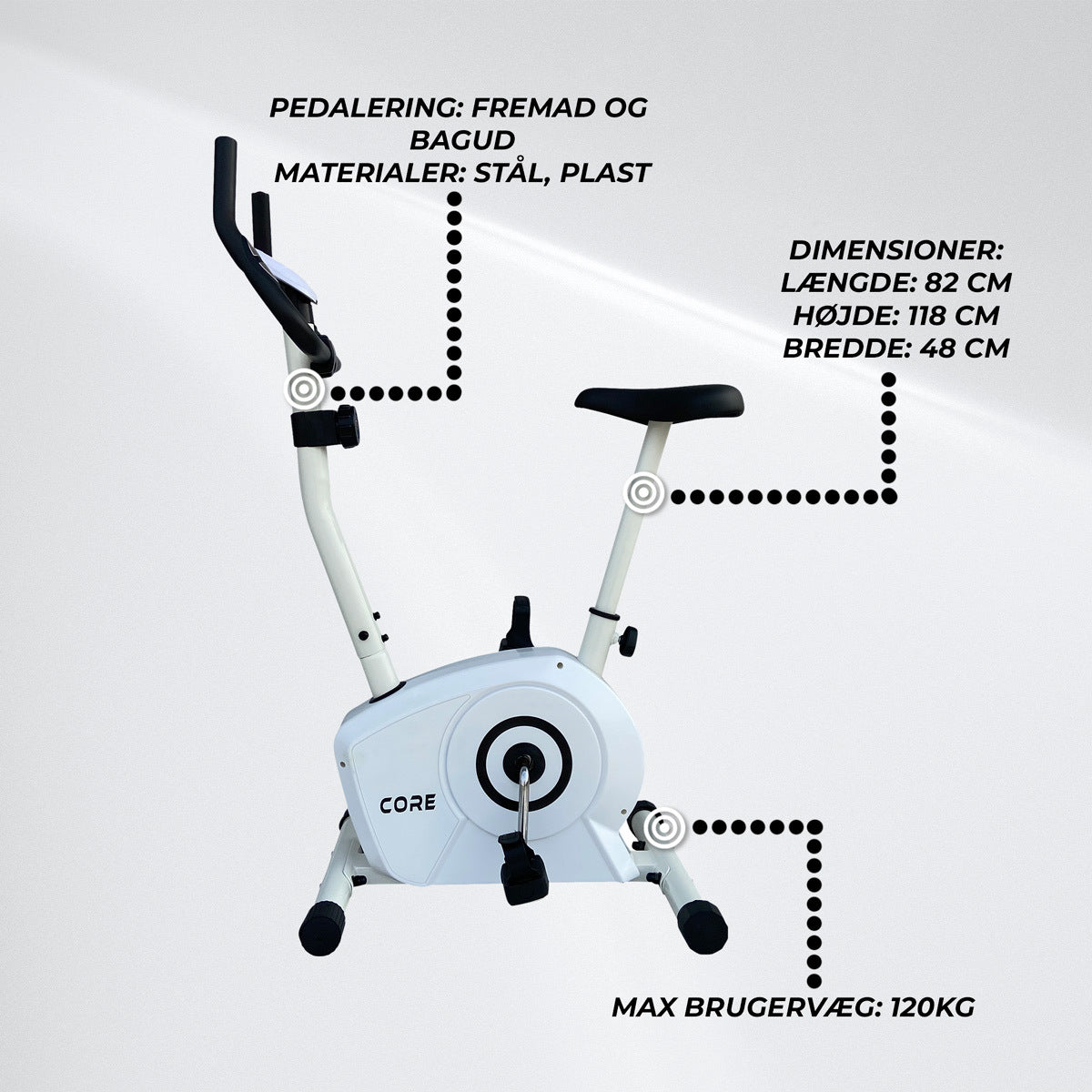 
              Nordcore Exercise Bike Core 400, White