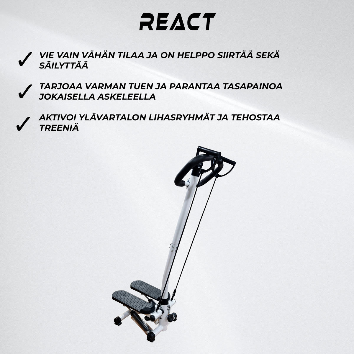 
              React Stepperi 200 Käsinojalla