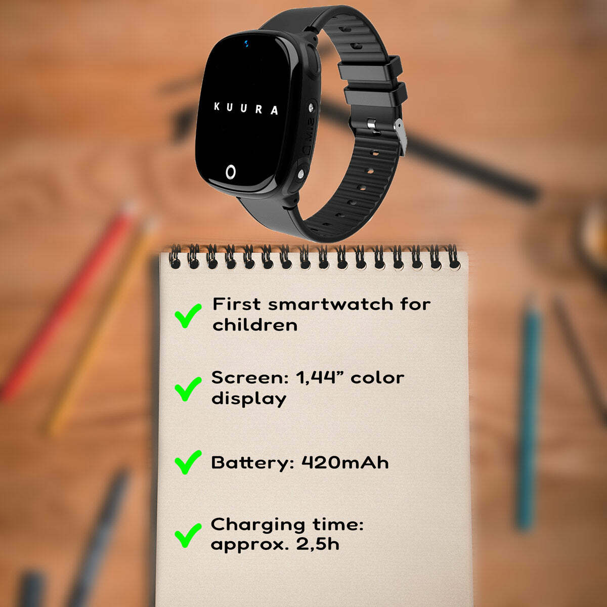 
              Kuura Kids Smart Watch K1