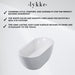 Lykke Baignoire Arctic Deluxe 1500x750x580mm, Blanc