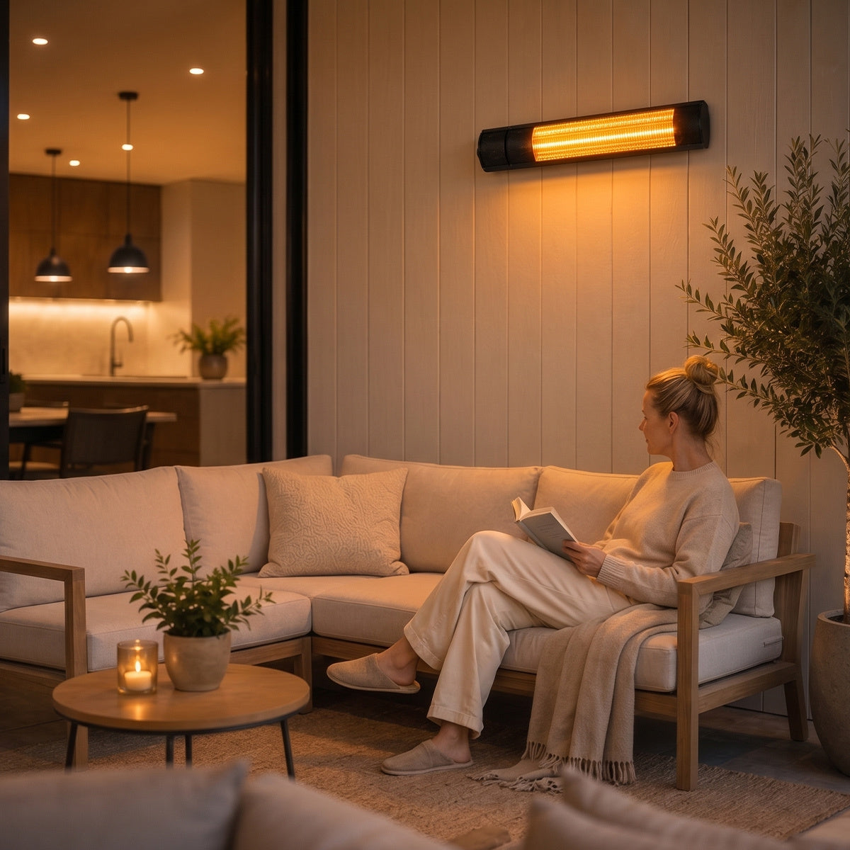 
              Fornorth Patio Heater Wall 2000w, remote
