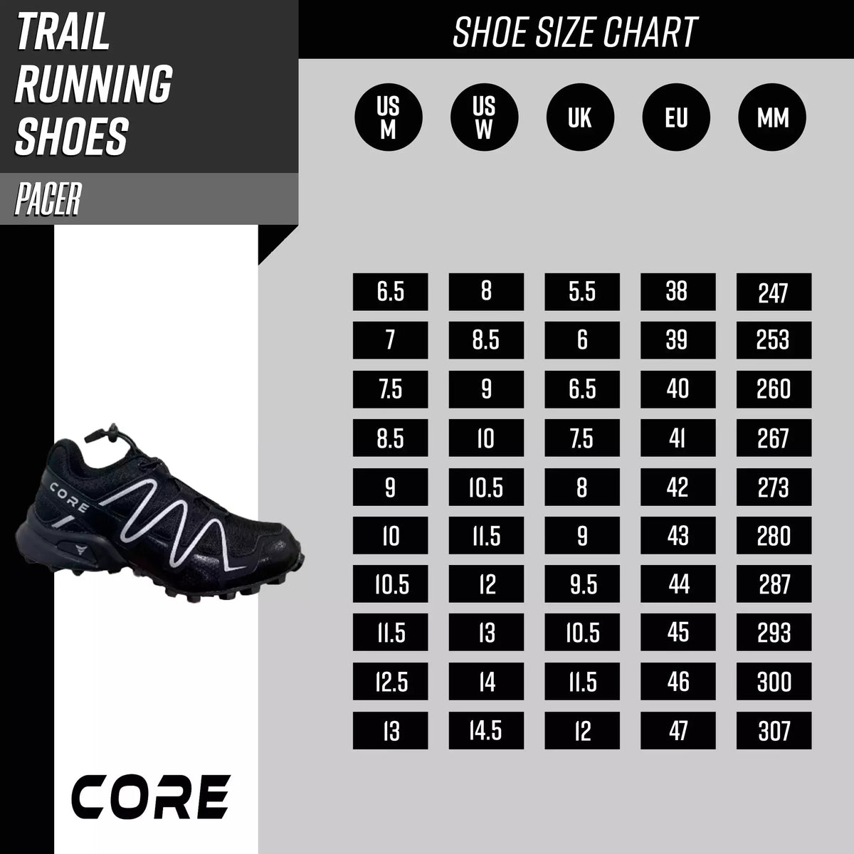 
              Core Scarpe da trail running Pacer