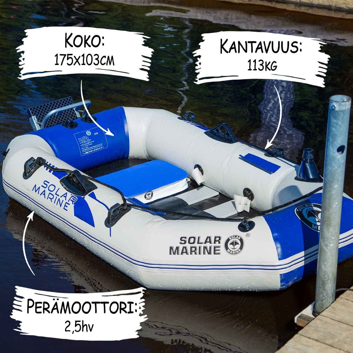 
              Solar Marine 1 hengen Kumivene Lake