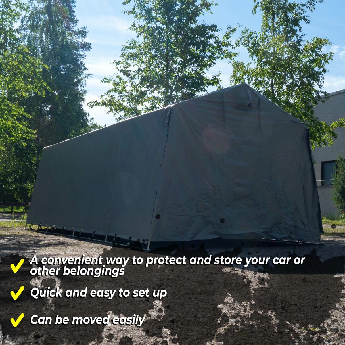 
              Fornorth Garagetent 3,2x6m, Lichtgrijs