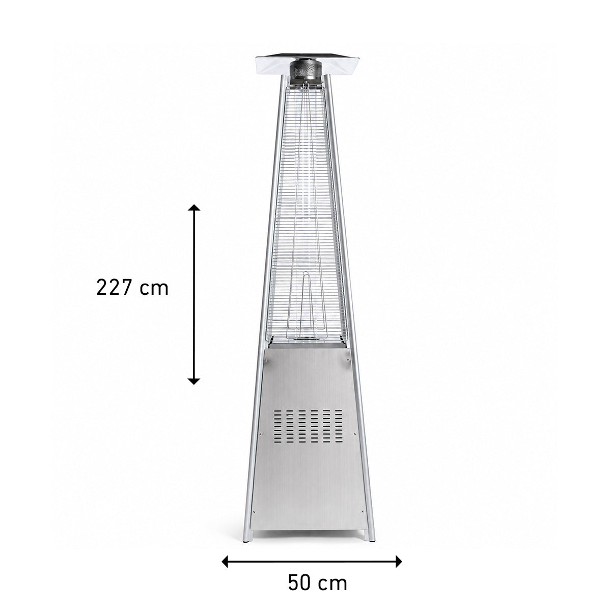 
              Fornorth Heizstrahler Pyramid 13kW gasbetrieben, edelstahl