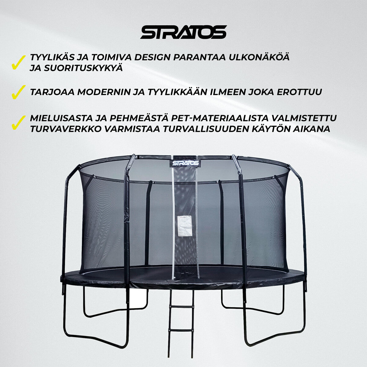 
              Stratos Trampoliini 427cm Premium Black Line