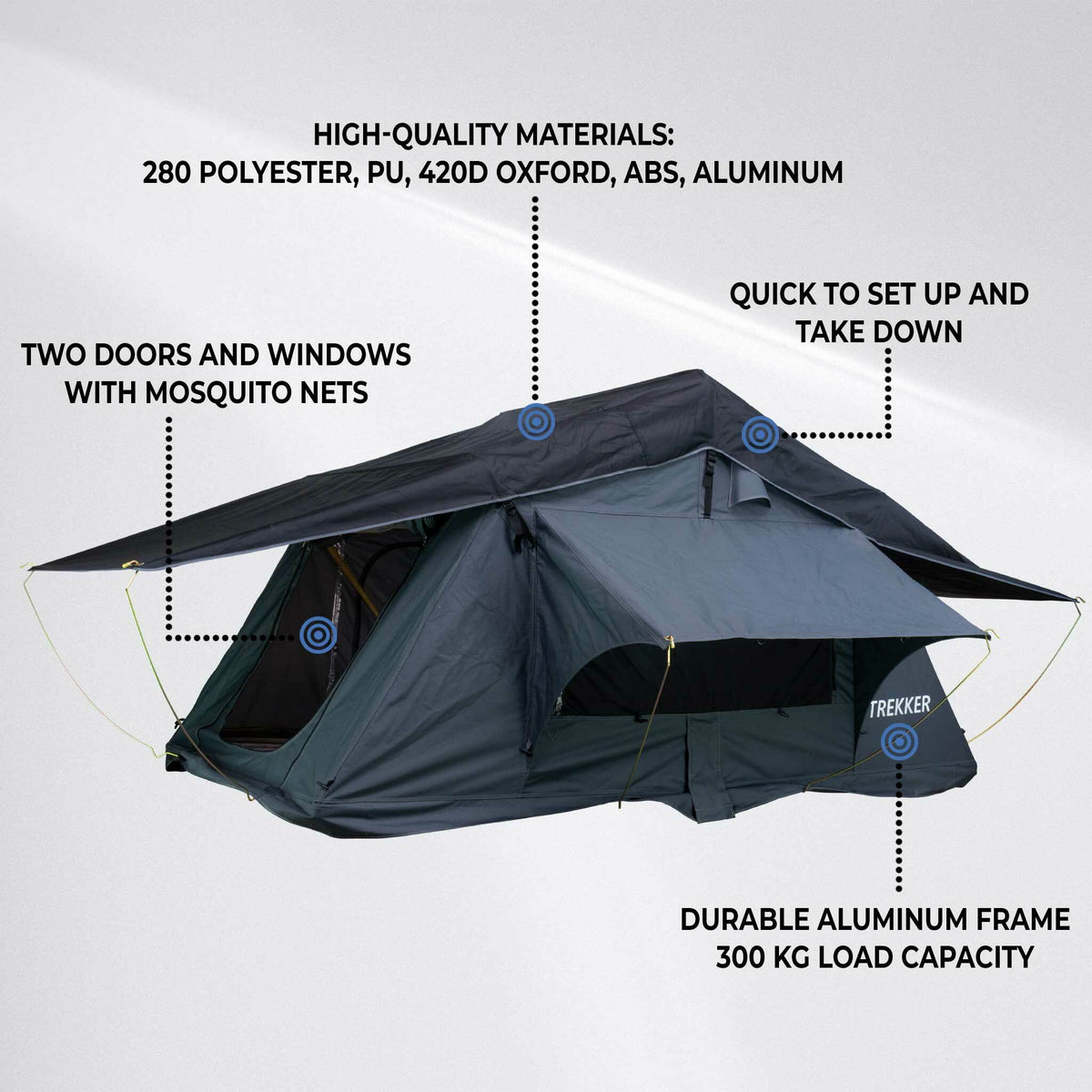 
              Trekker Rooftop tent Camper M, grey
