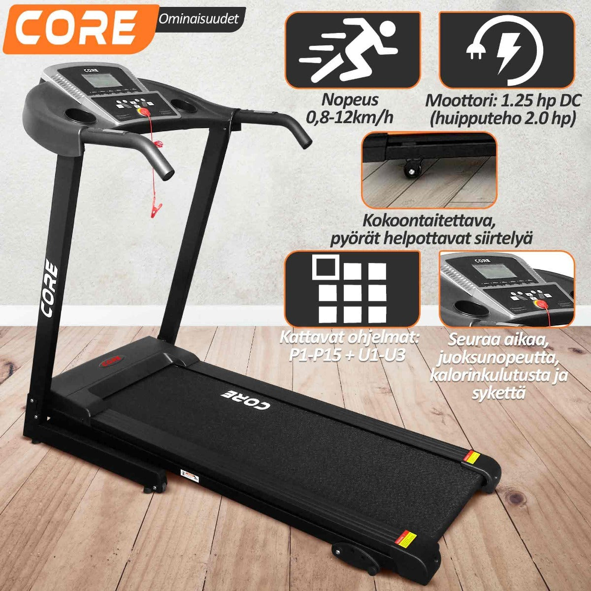 
              Core juoksumatto moottoroitu