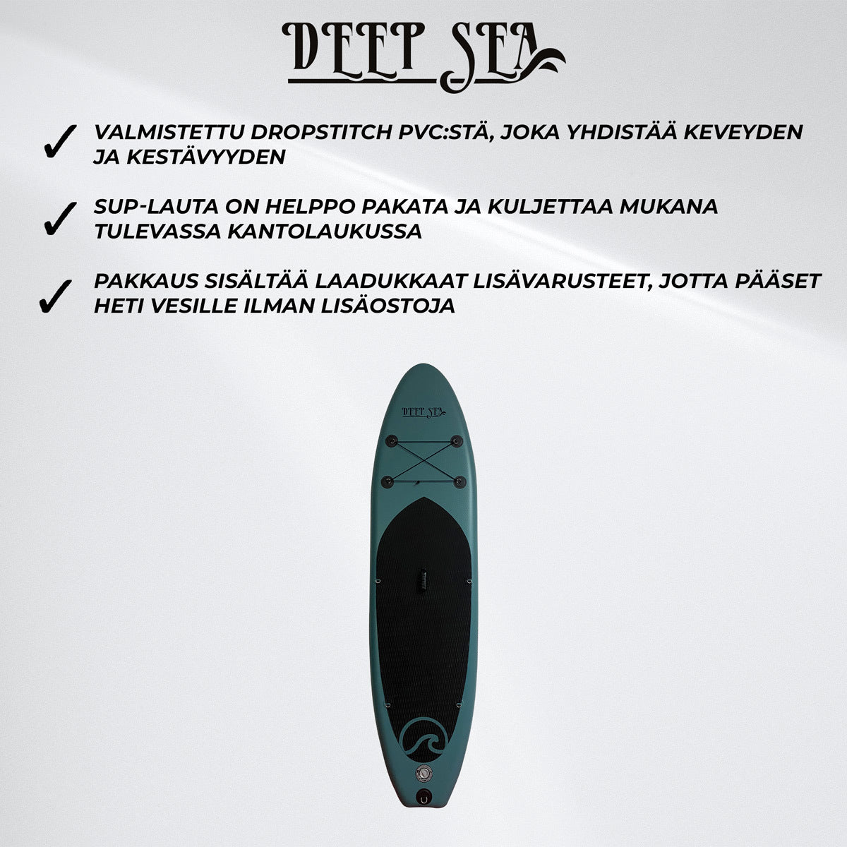 Deep Sea SUP-lautasetti Kayak Pro 300cm, Vihreä