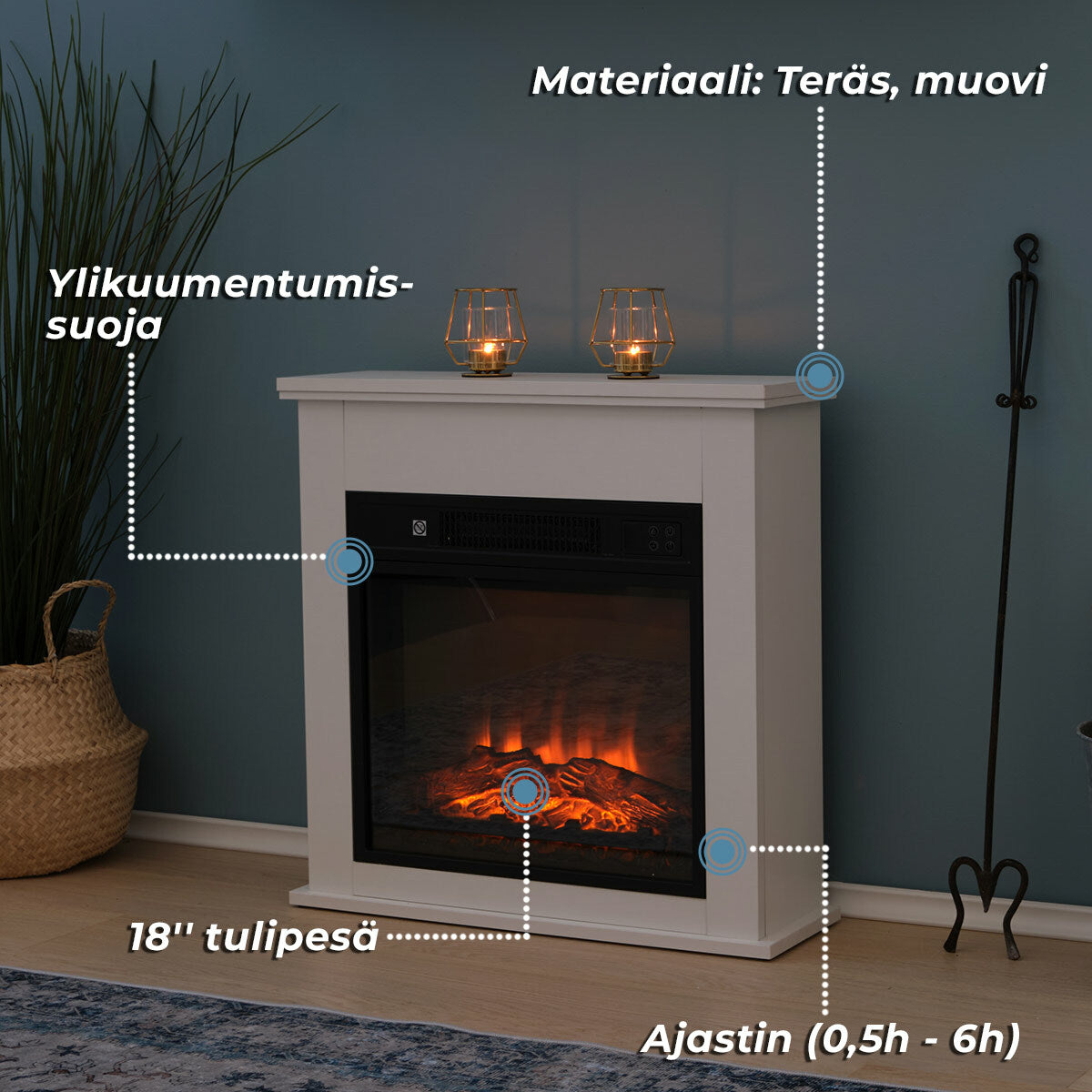 
              Lykke Sähkötakka S, 2000W, Valkoinen