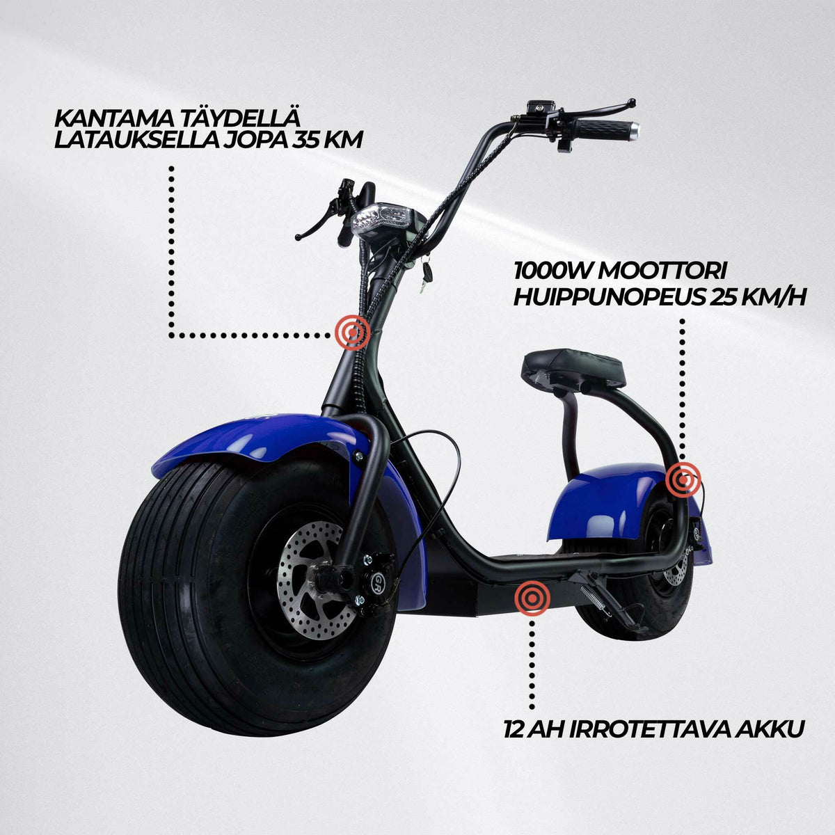 
              Swoop Kruiser sähköpotkulauta N2, sininen