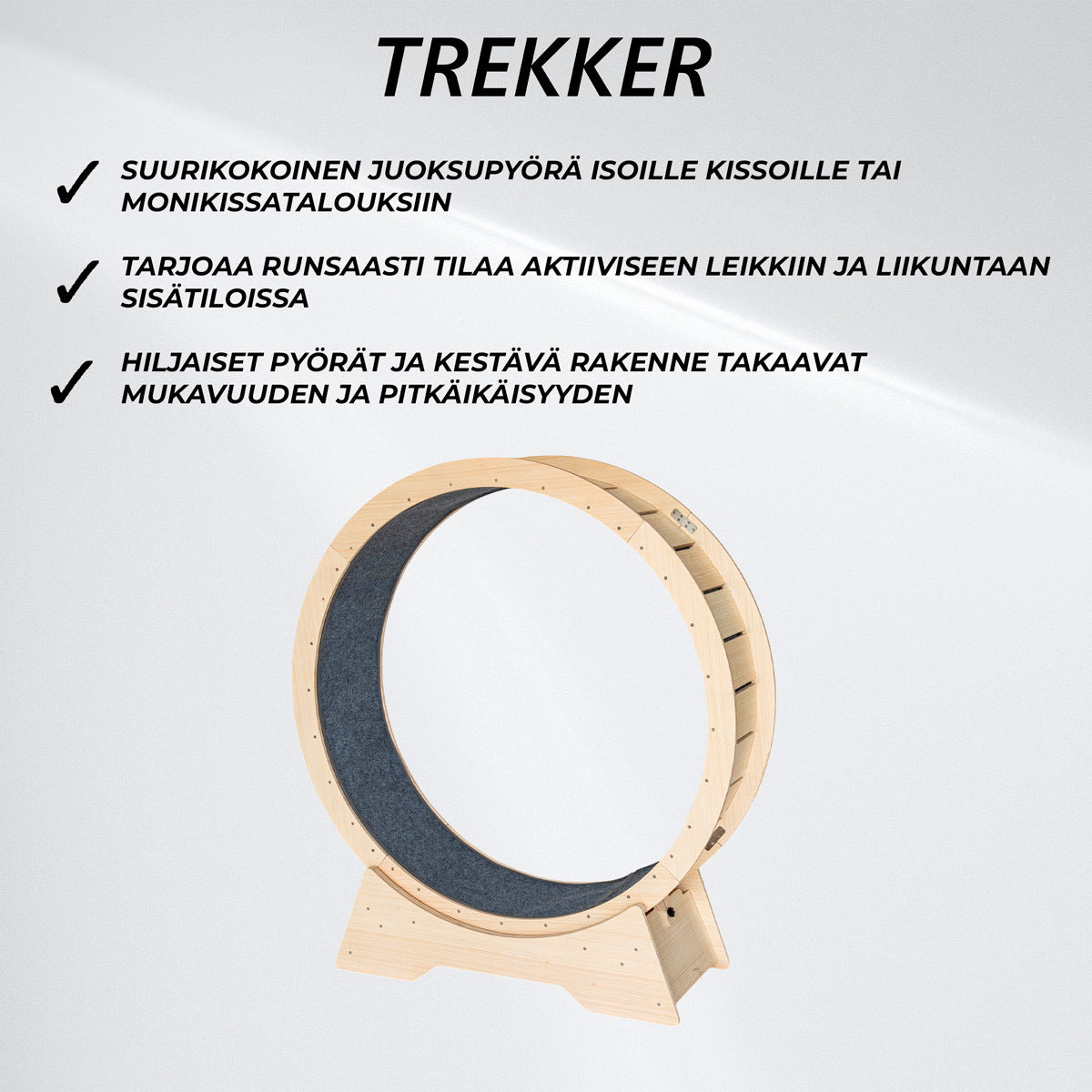 
              Trekker Kissan juoksupyörä XL 110x36x122cm