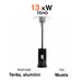 Fornorth Fungo Riscaldante Stand Patio 13kW alimentato a gas, nero