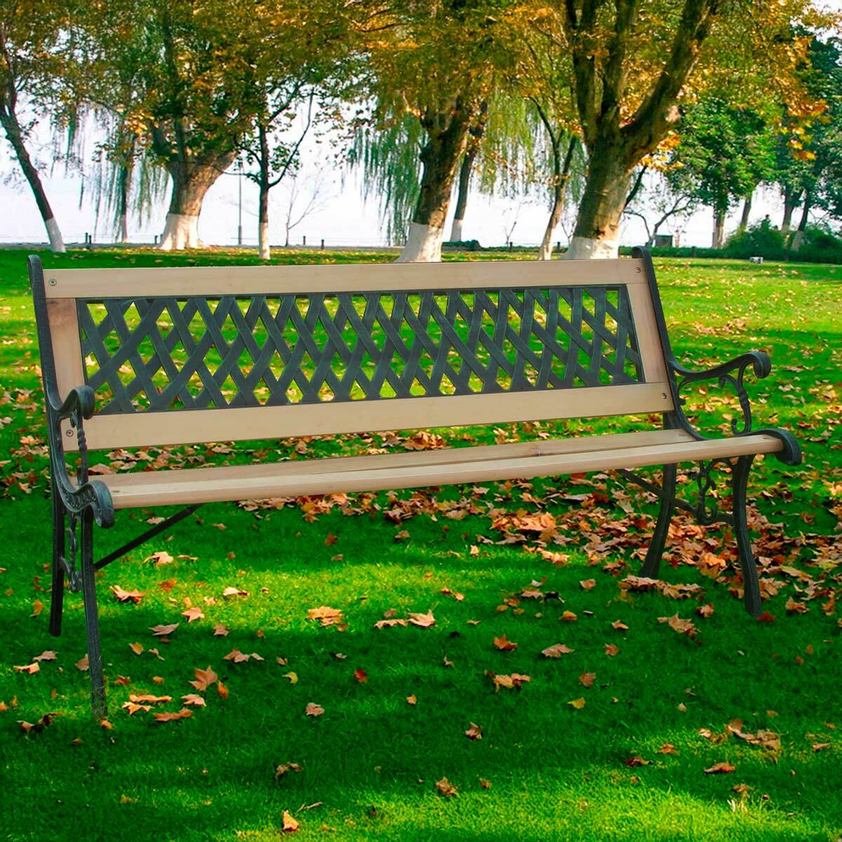 
              Lykke Garden Bench Vikholm 122x54x73 cm