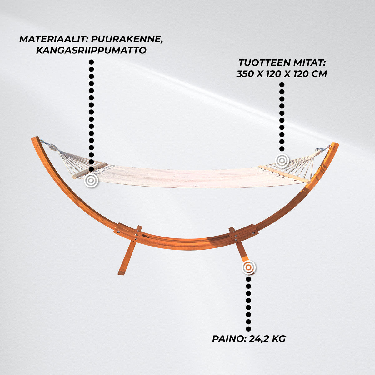 
              Lykke Riippumatto Telineellä Premium