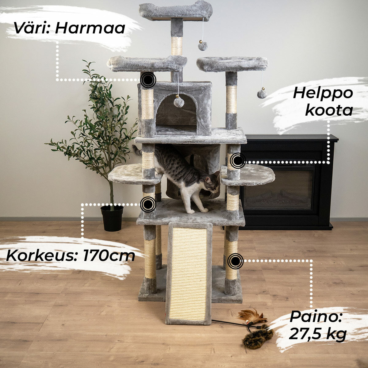 
              Trekker Kissan kiipeilypuu Tower 170cm