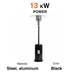 Fornorth Fungo Riscaldante Stand Patio 13kW alimentato a gas, nero