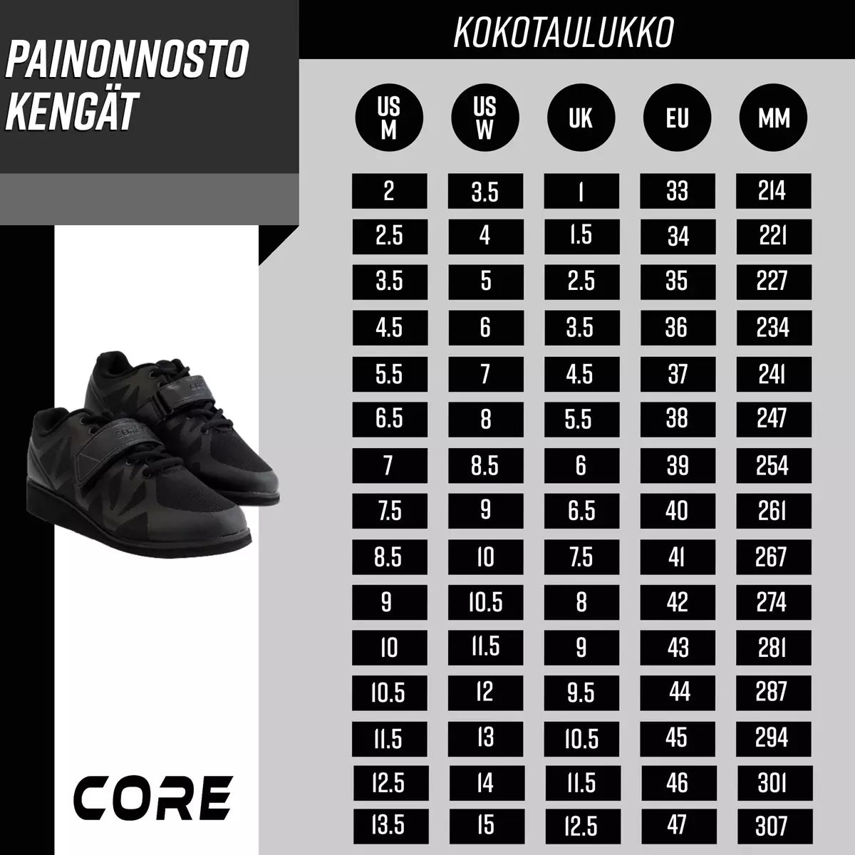 
              Core Painonnostokengät, punainen