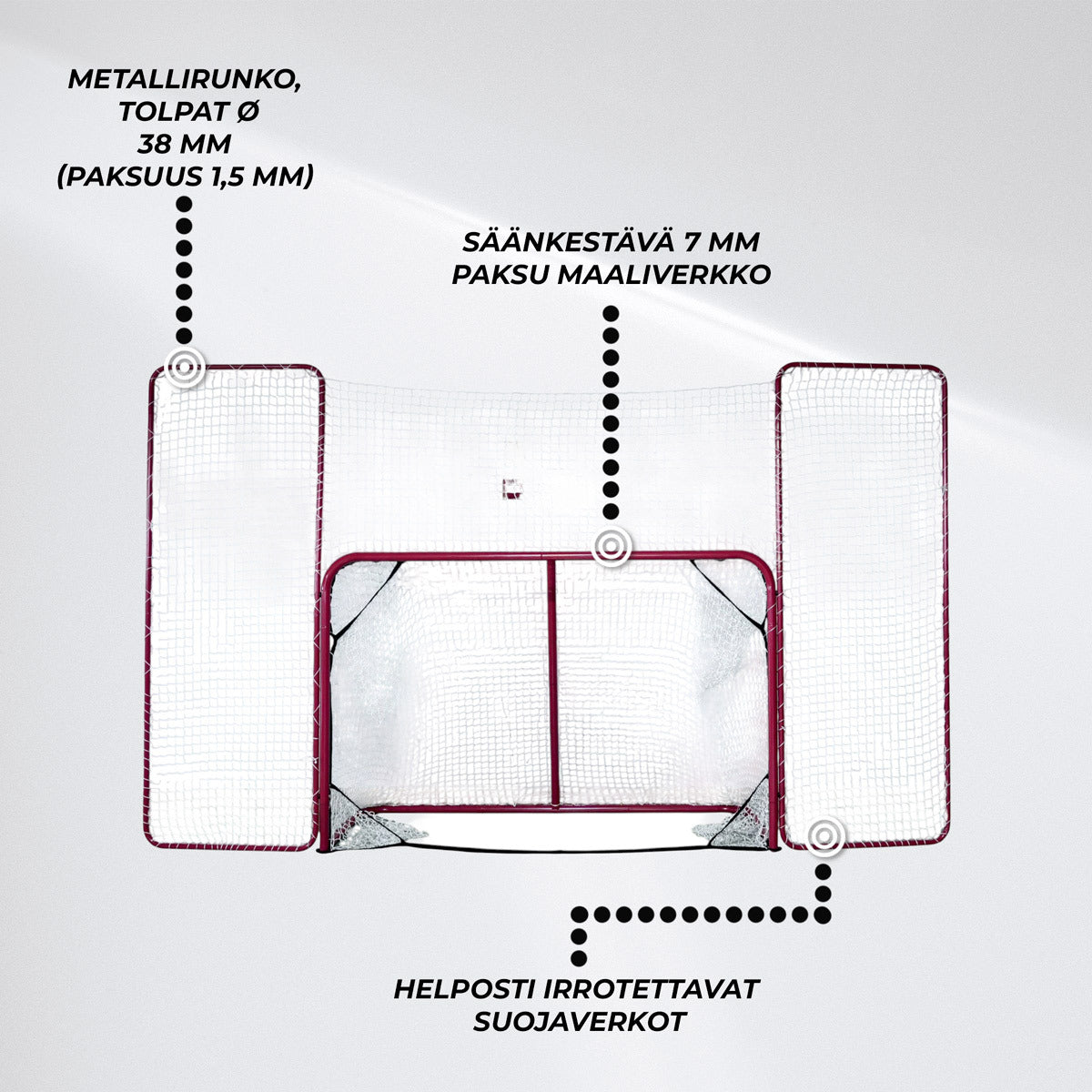
              Nordcore Jääkiekkomaali Taustaverkolla 183X122X75 CM