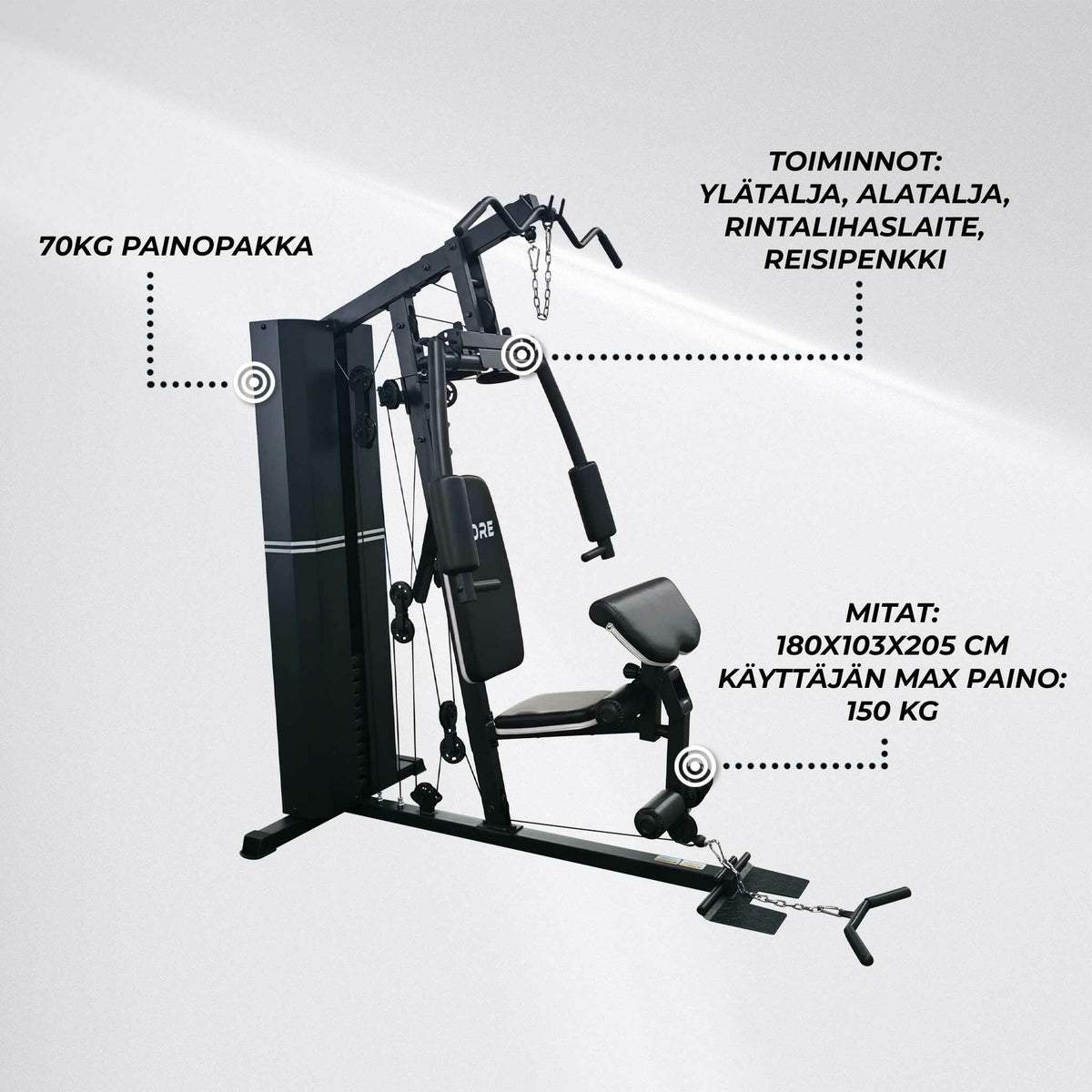 
              Nordcore Kuntokeskus Core 70 kg