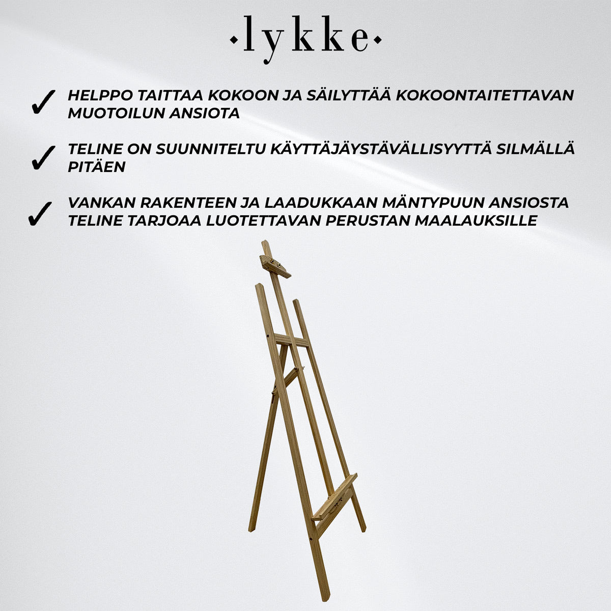
              Lykke Maalausteline 140x51x70 cm