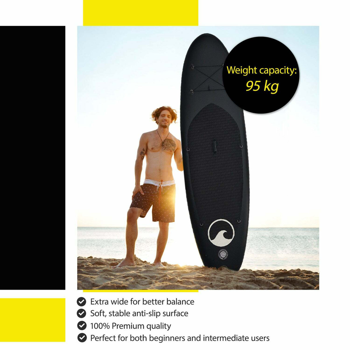 
              Deep Sea SUP Board Set Standard (275cm), nero