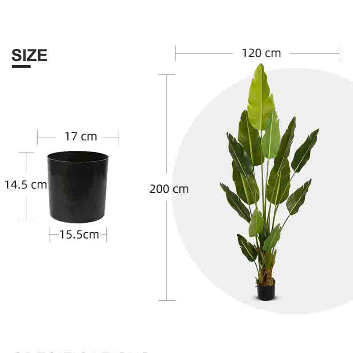 Lykke Künstliche Pflanze Paradiesvogel 200cm