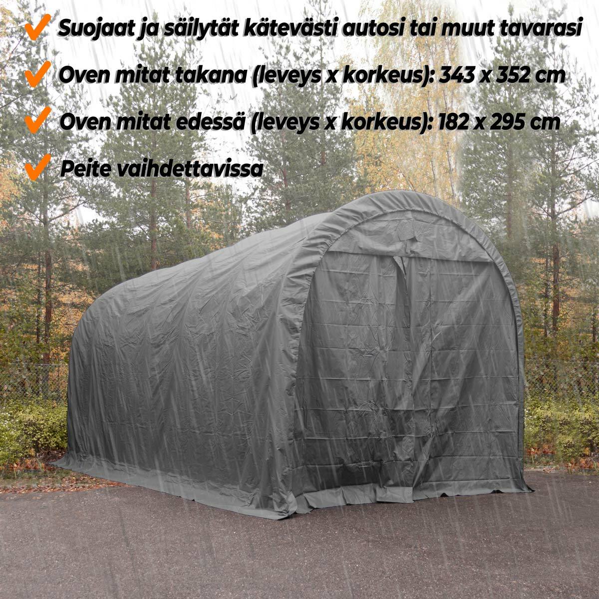 
              Fornorth pressutalli 3,5x7,5m, tummanharmaa