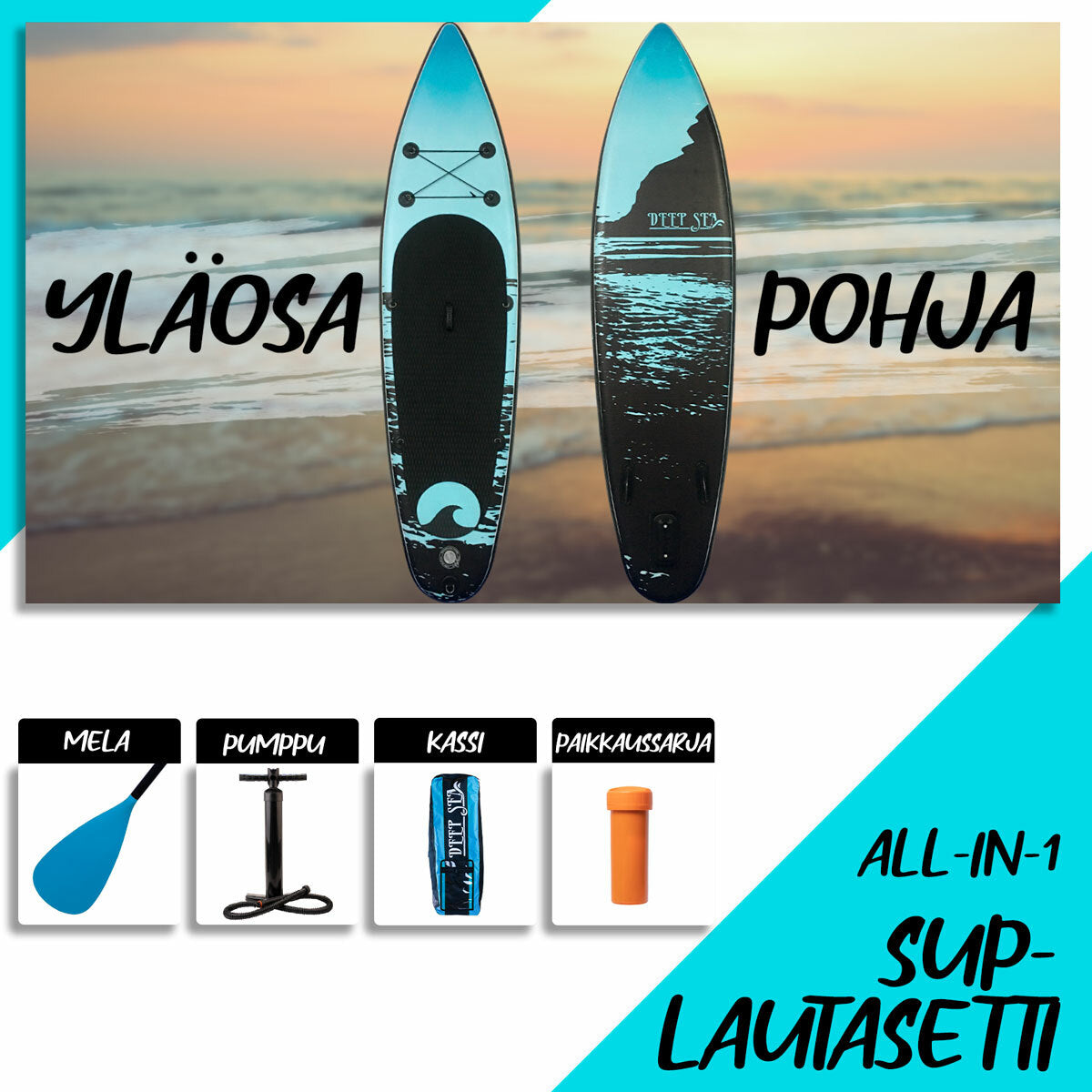
              Deep Sea SUP-Lautasetti Flow 300cm