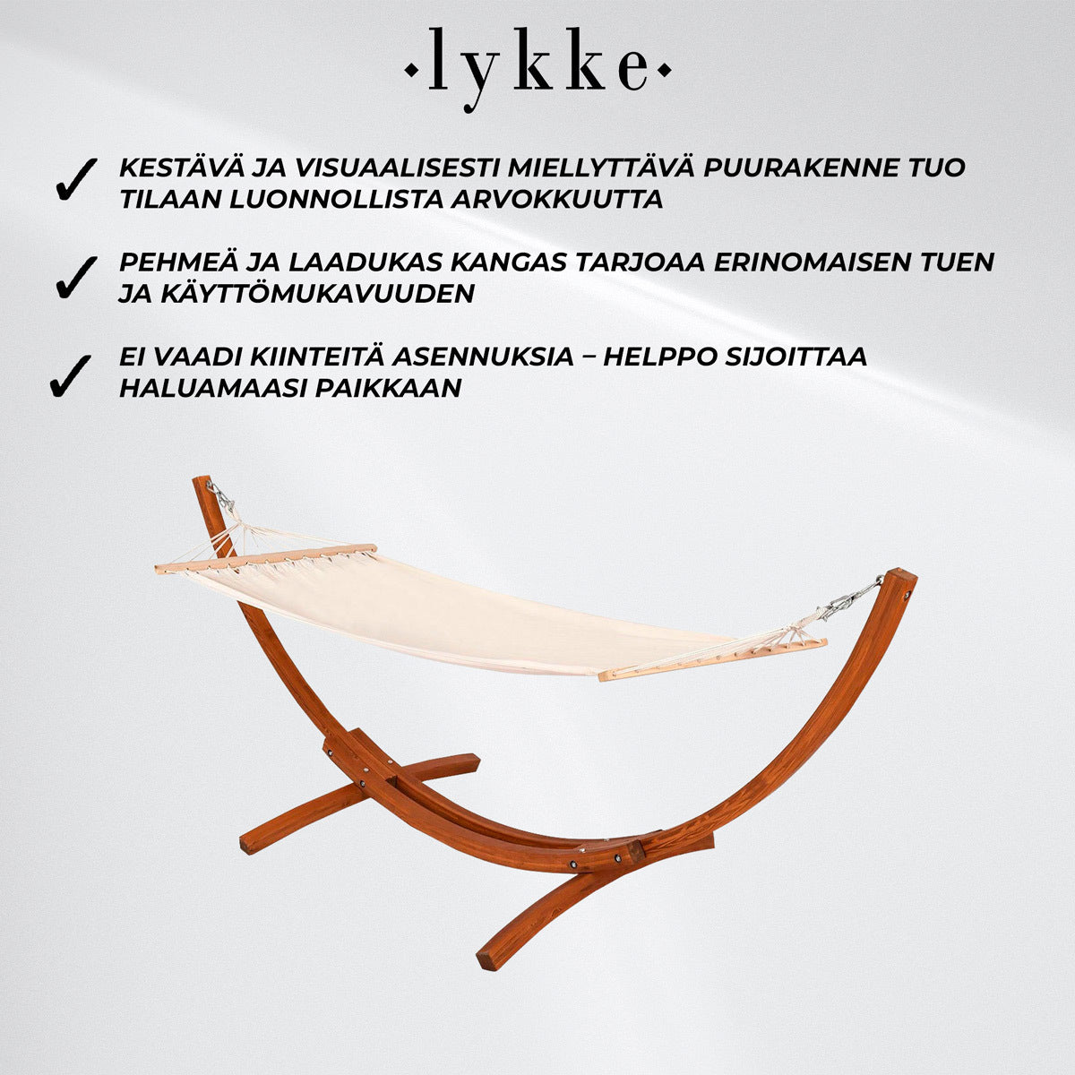 
              Lykke Riippumatto Telineellä Premium