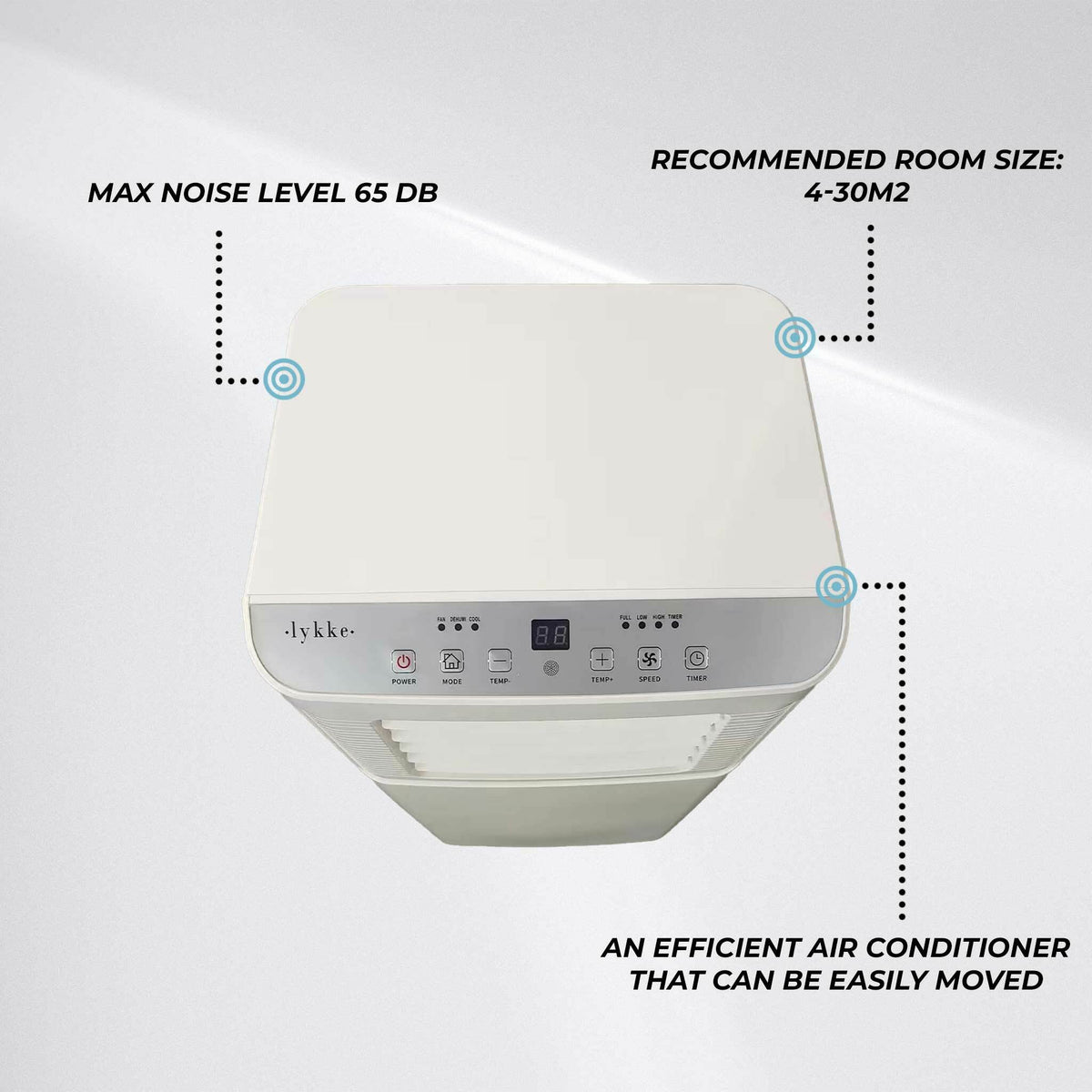 
              Lykke Tragbare Klimaanlage Pro 2500, 7000BTU