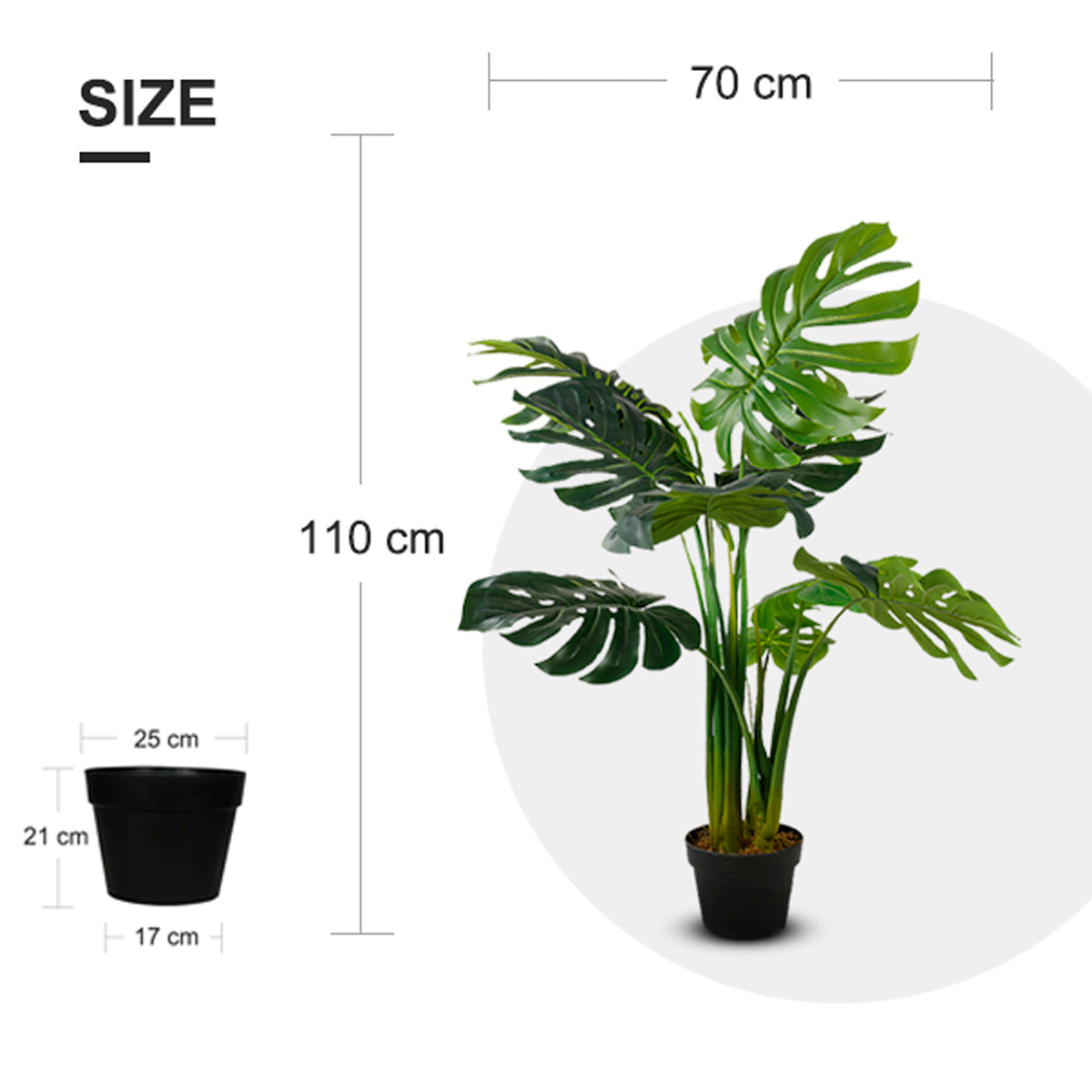 Lykke Kunstig Plante Monstera Plante 115cm