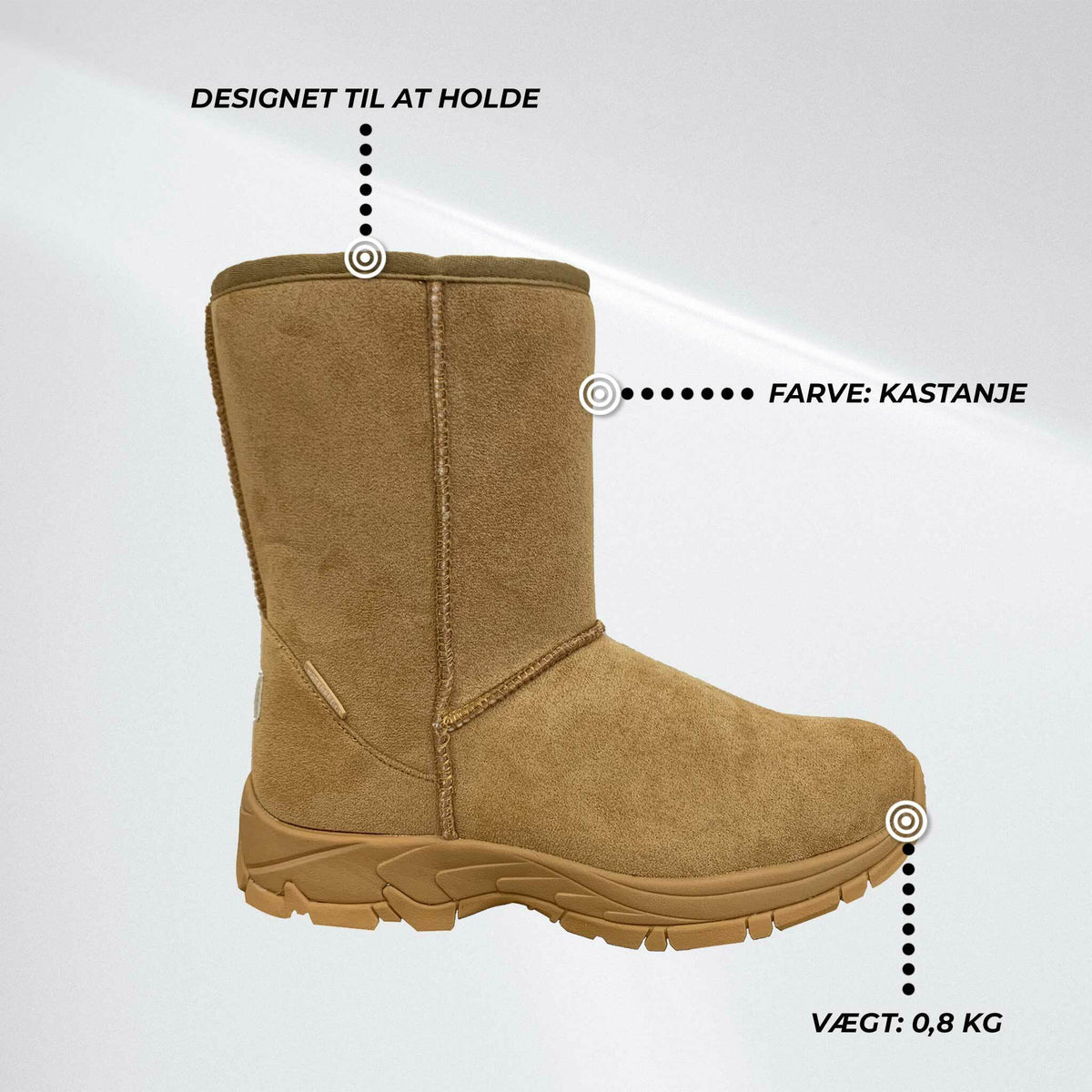 
              Trekker Dubbsko Classic Chaussures d'hiver avec Crampons Intégrés