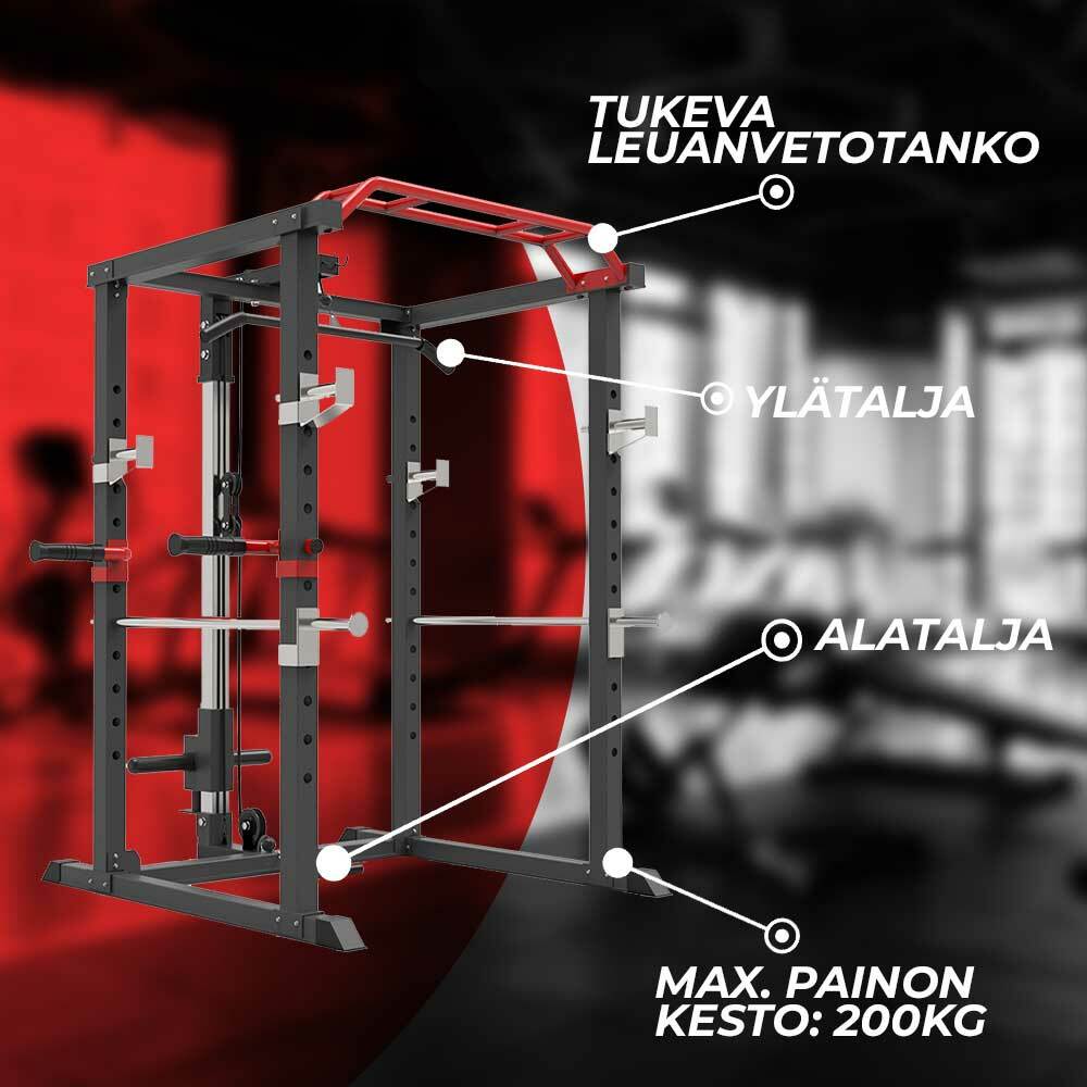 
              Nordcore Power Rack kyykkyhäkki Core 110X140X220 cm