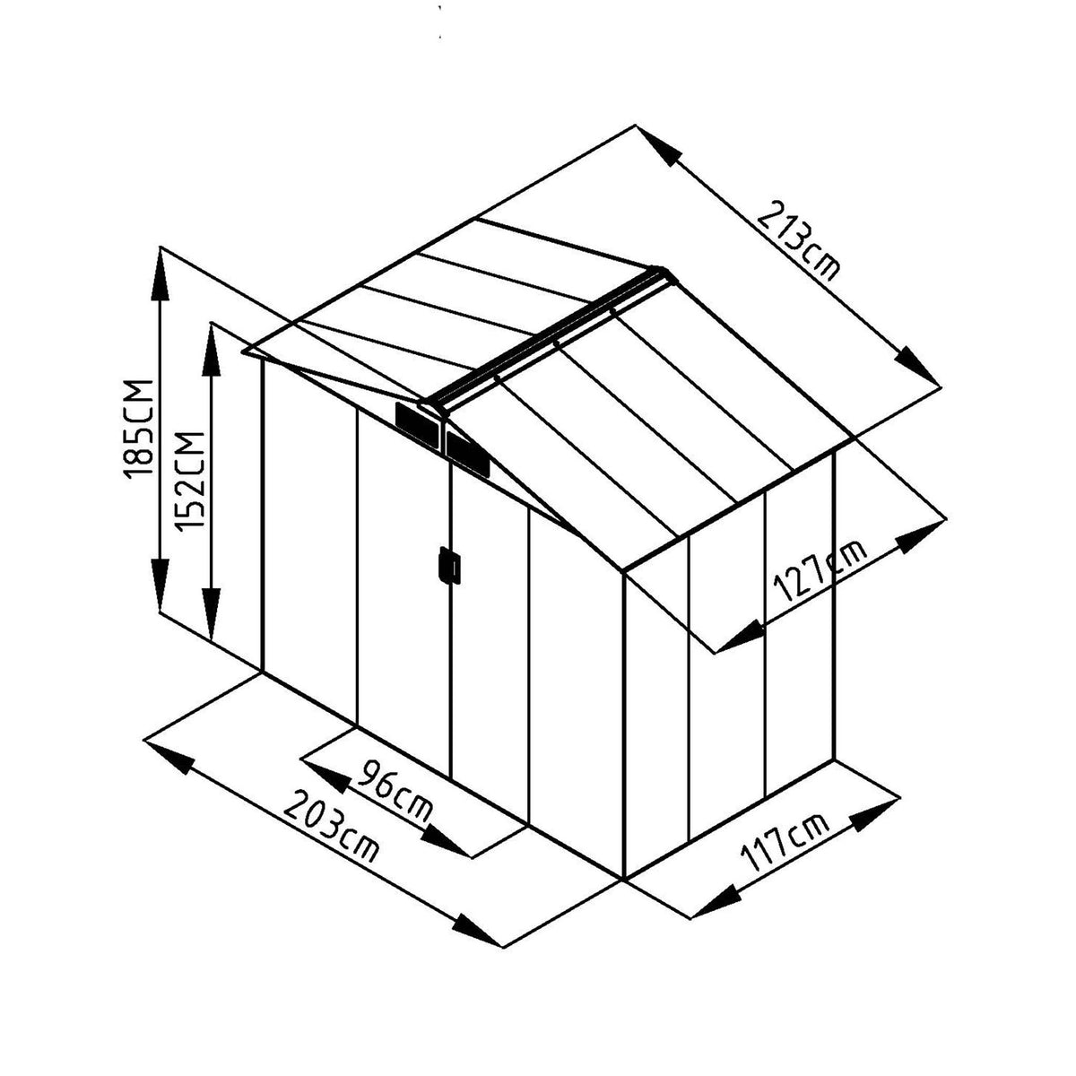 
              Fornorth pihavarasto 2.71m2, vihreä