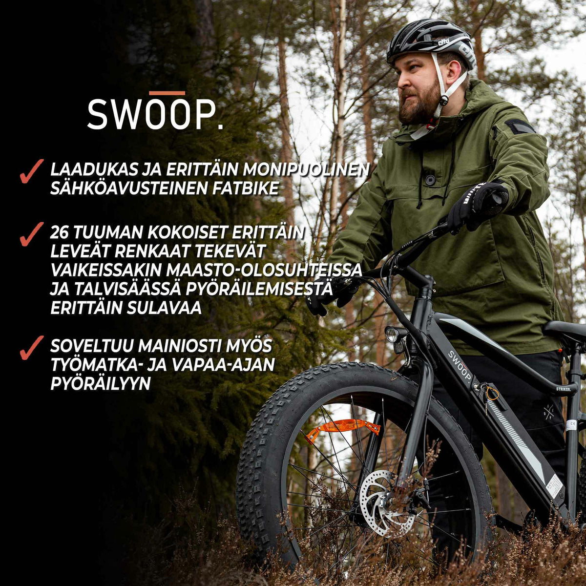 
              Swoop Sähköfatbike Striker, 26&quot;