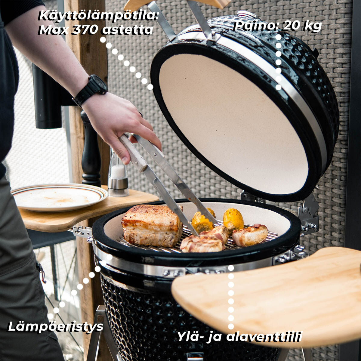 
              Limousin Kamado-grilli Premium 18&quot;